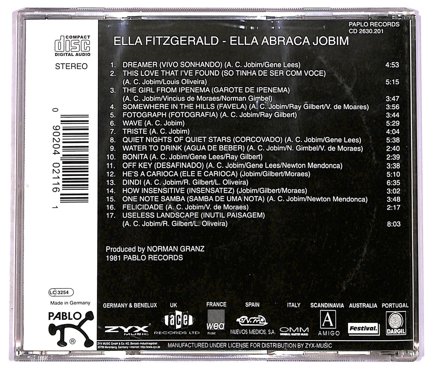 EBOND Ella Fitzgerald - Ella Abraca Jobim CD CD080932