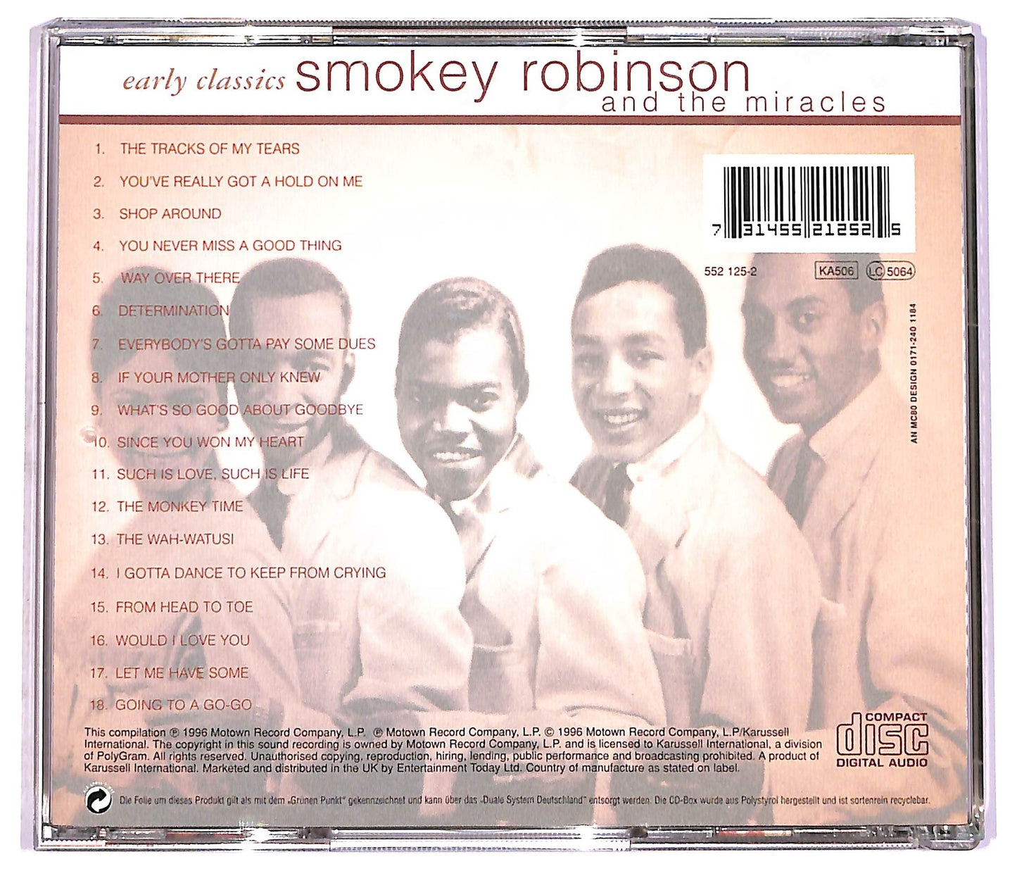 EBOND Smokey Robinson And The Miracles - Early Classics CD CD080952