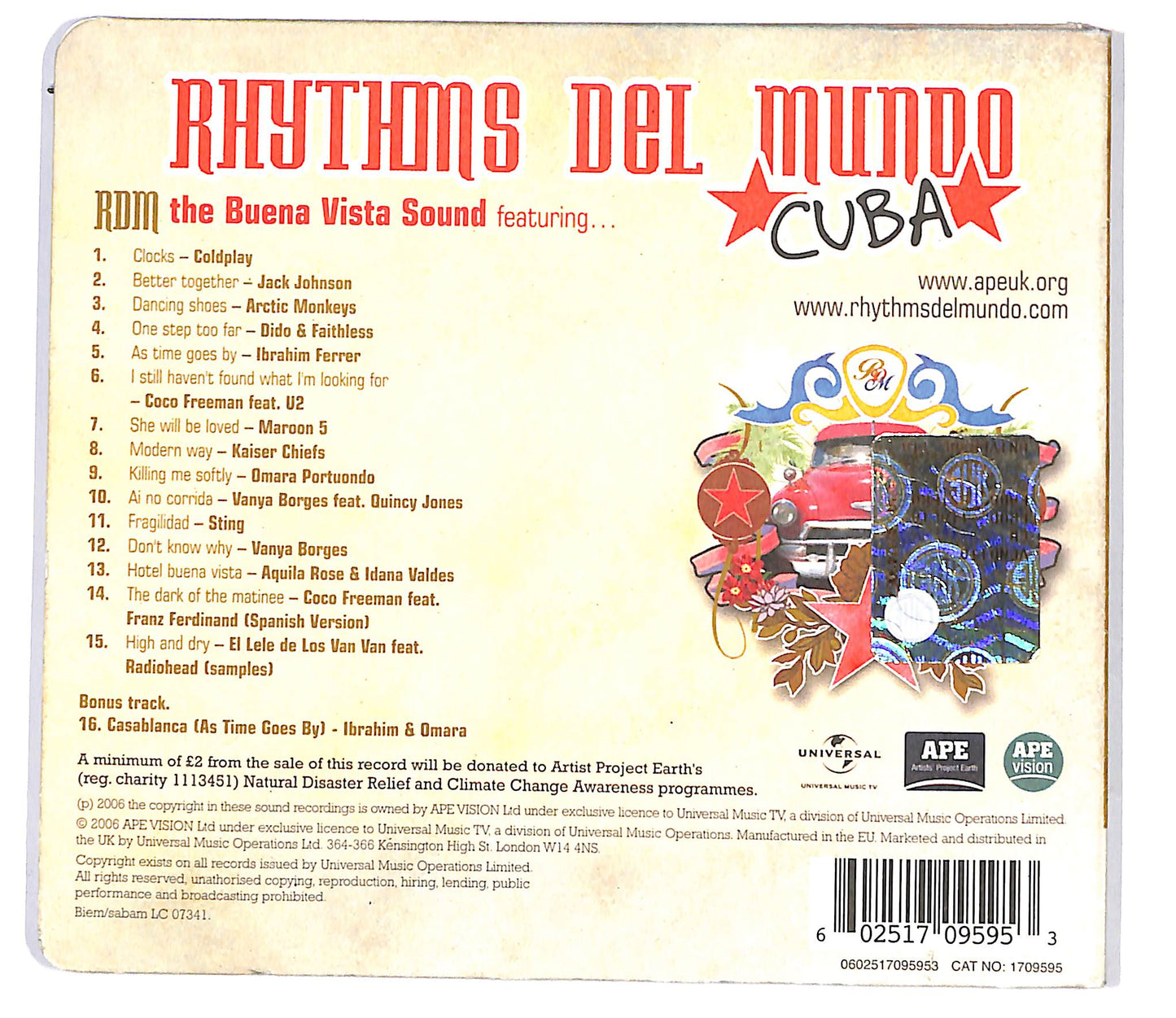 EBOND Rhythms Del Mundo - Cuba CD CD081012