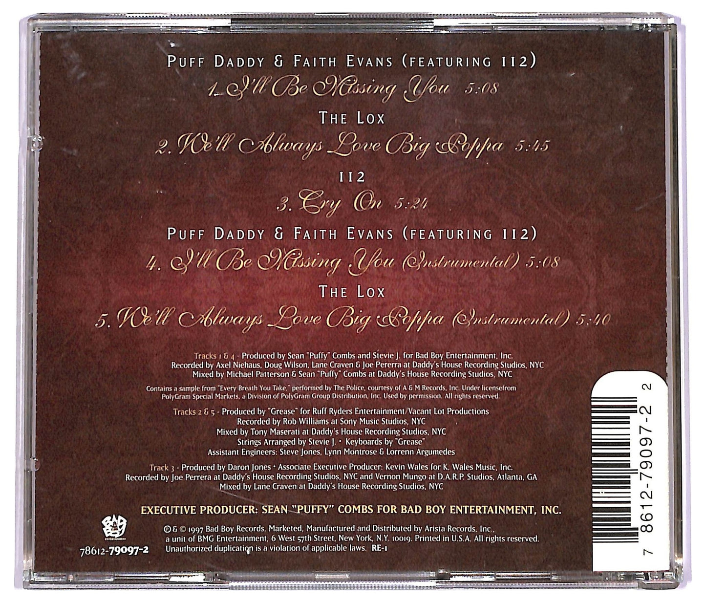EBOND Puff Daddy & Faith Evans - Tribute To The Notorious B.I.G CD CD081219