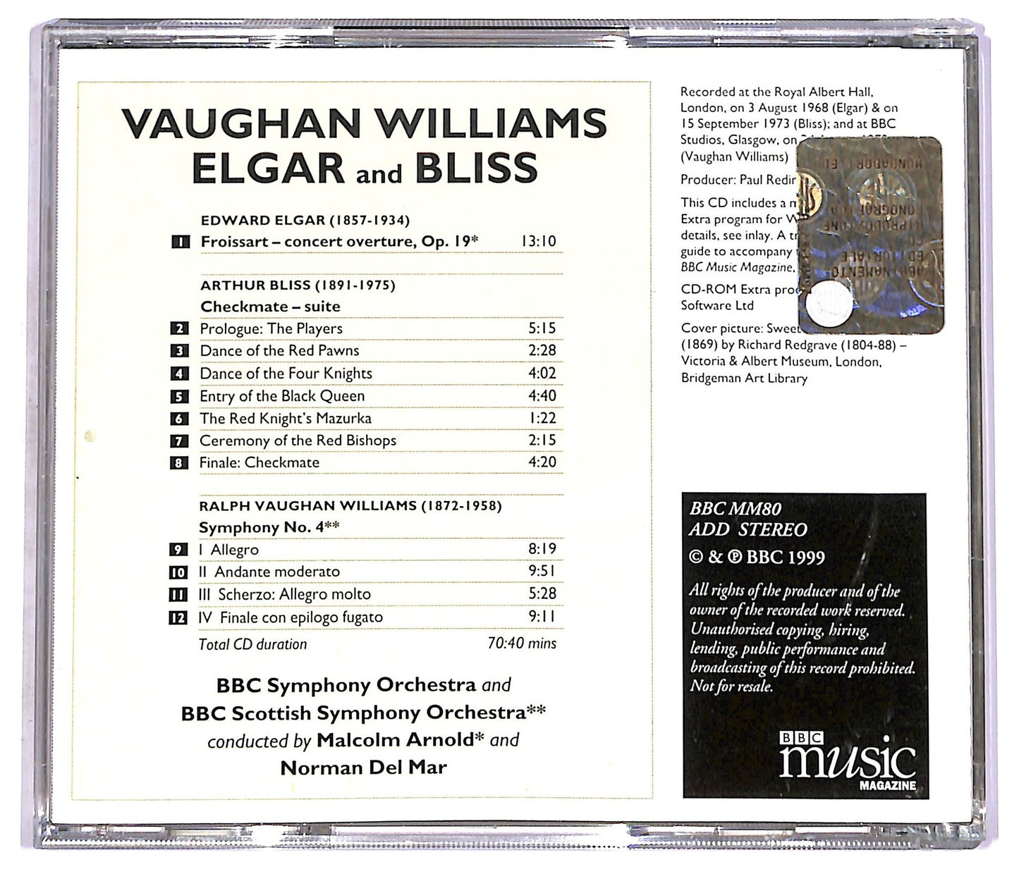 EBOND Vaughan Williams - Symphony No. 4 CD CD081245