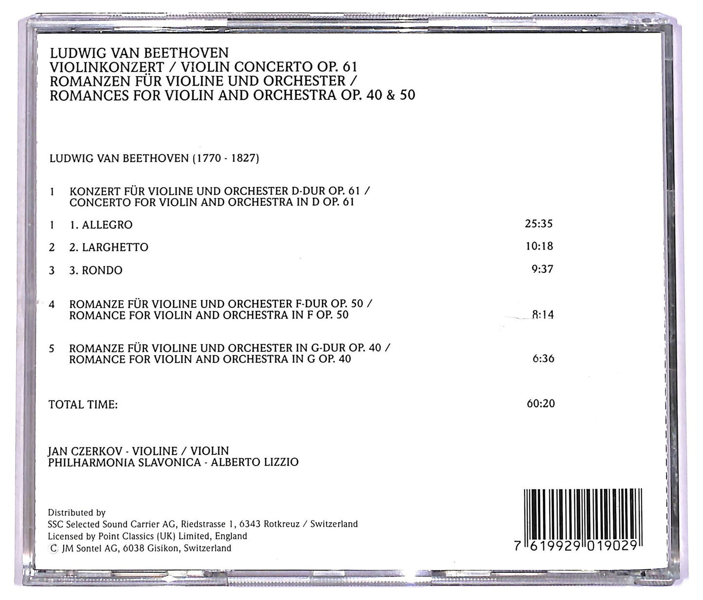 EBOND Ludwig van Beethoven - Violinkonzert Violin Concerto Op. 61 CD CD081254