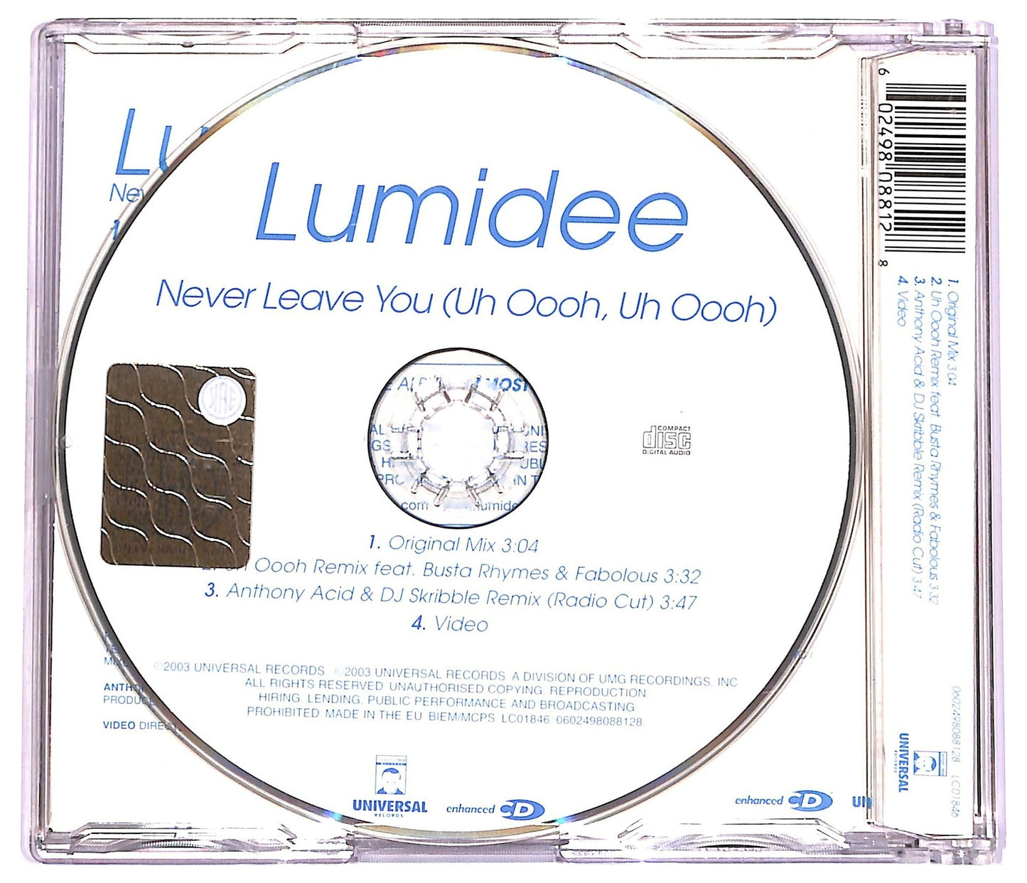 EBOND Lumidee - Never Leave You Uh Oooh, Uh Oooh CD CD081403