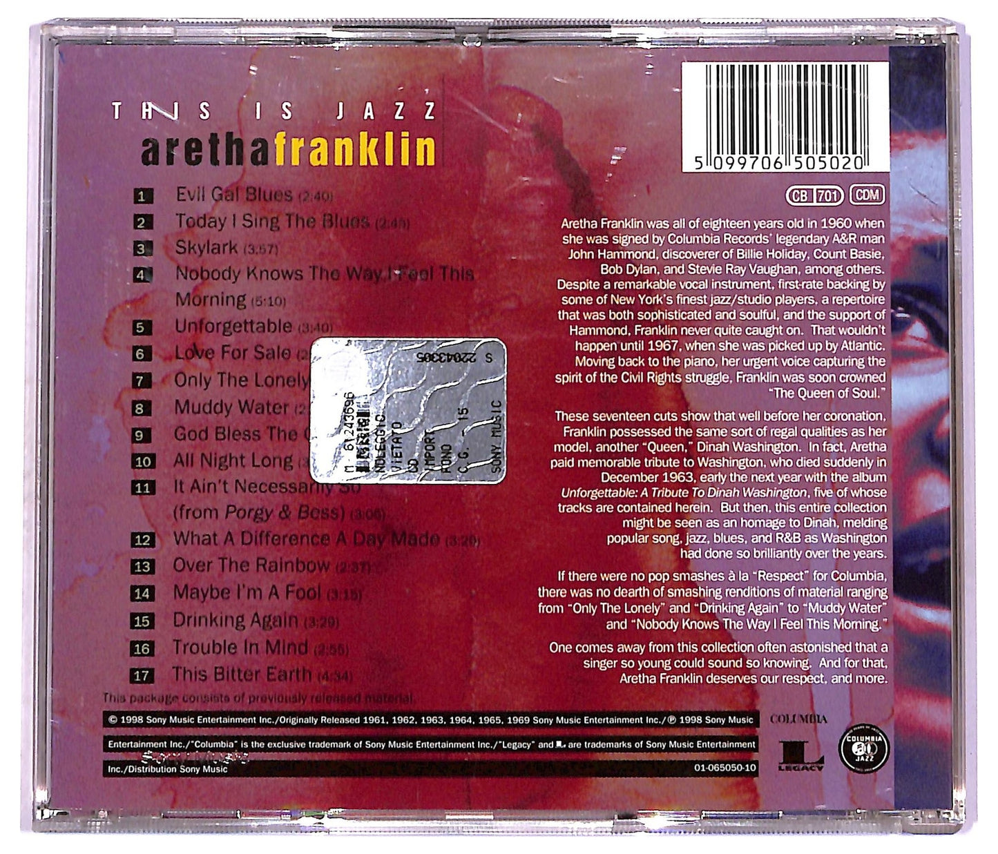 EBOND Aretha Franklin - This Is Jazz CD CD081419
