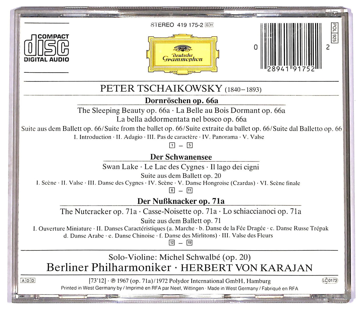 EBOND Tschaikowsky - allettsuiten CD CD081508