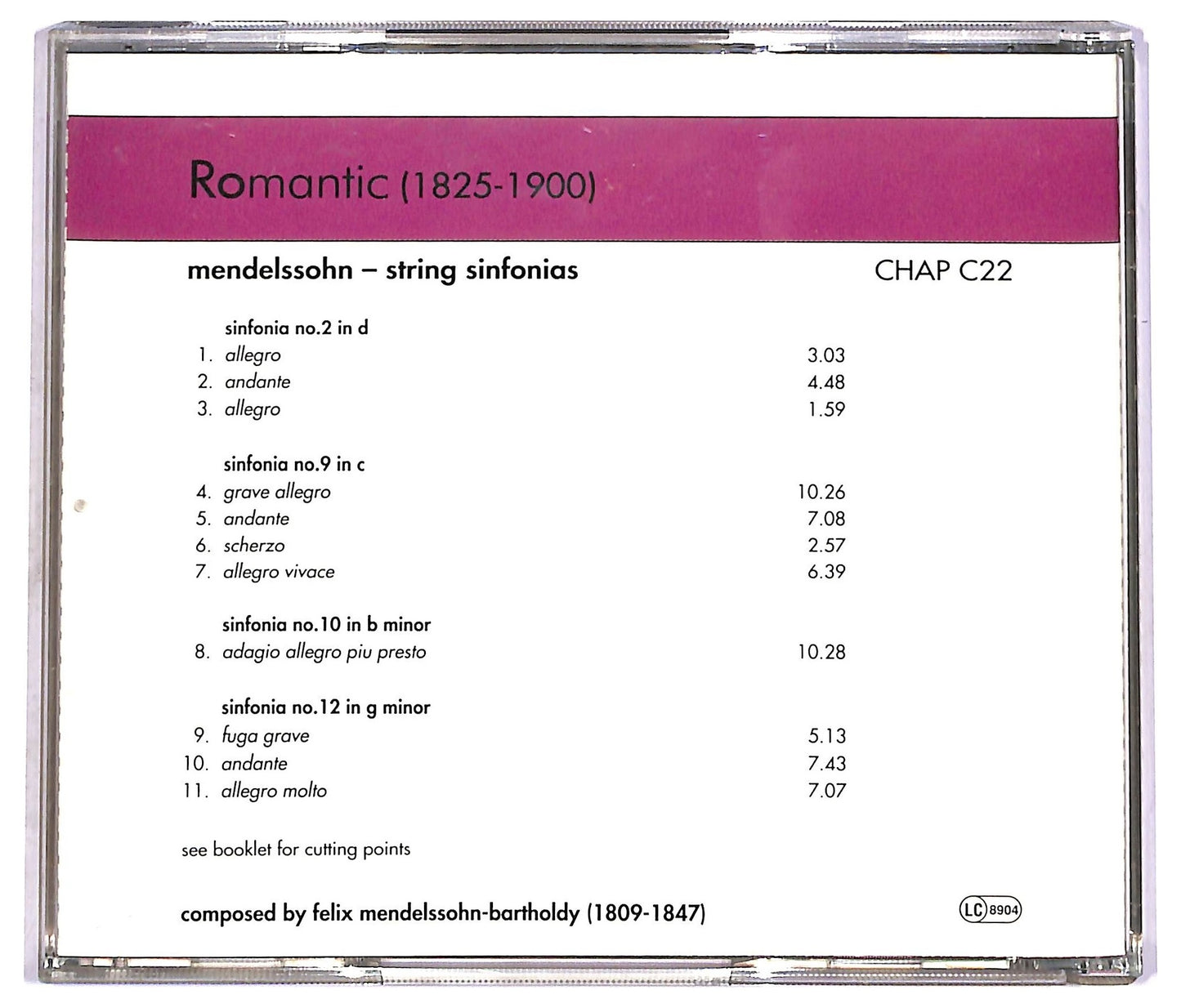EBOND Various - Romantic Mendelssohn string sonfonias CD CD081532
