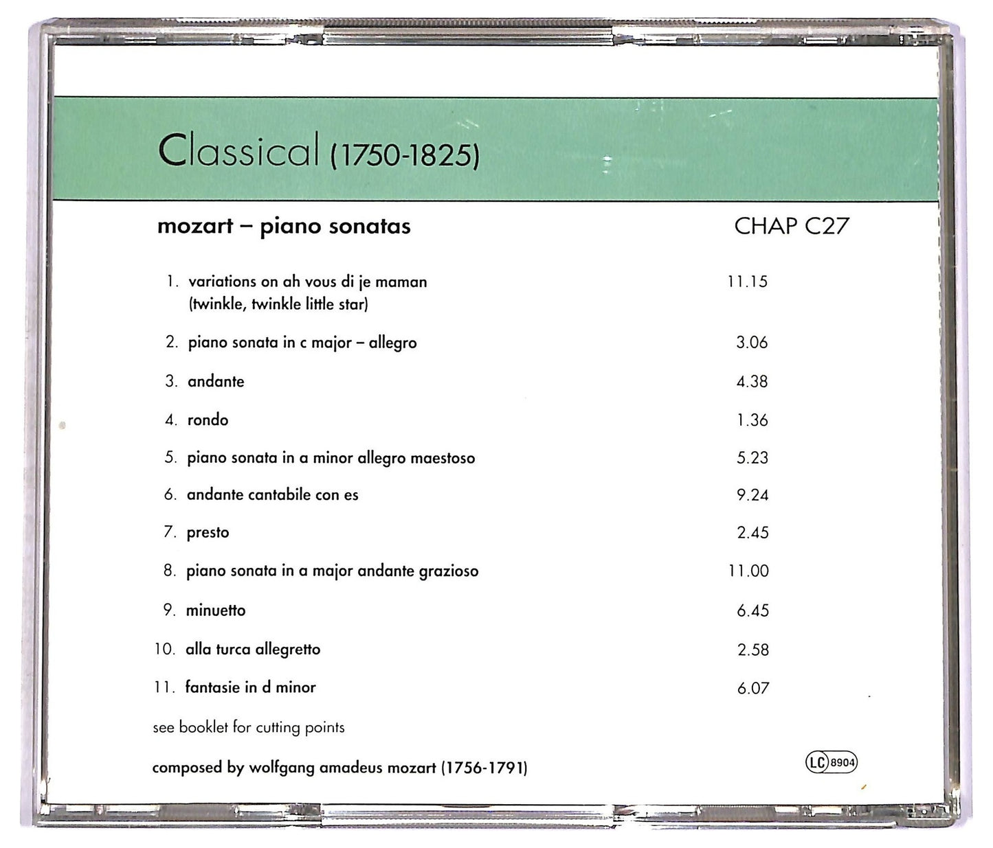 EBOND Mozart - piano sonatas CD CD081534