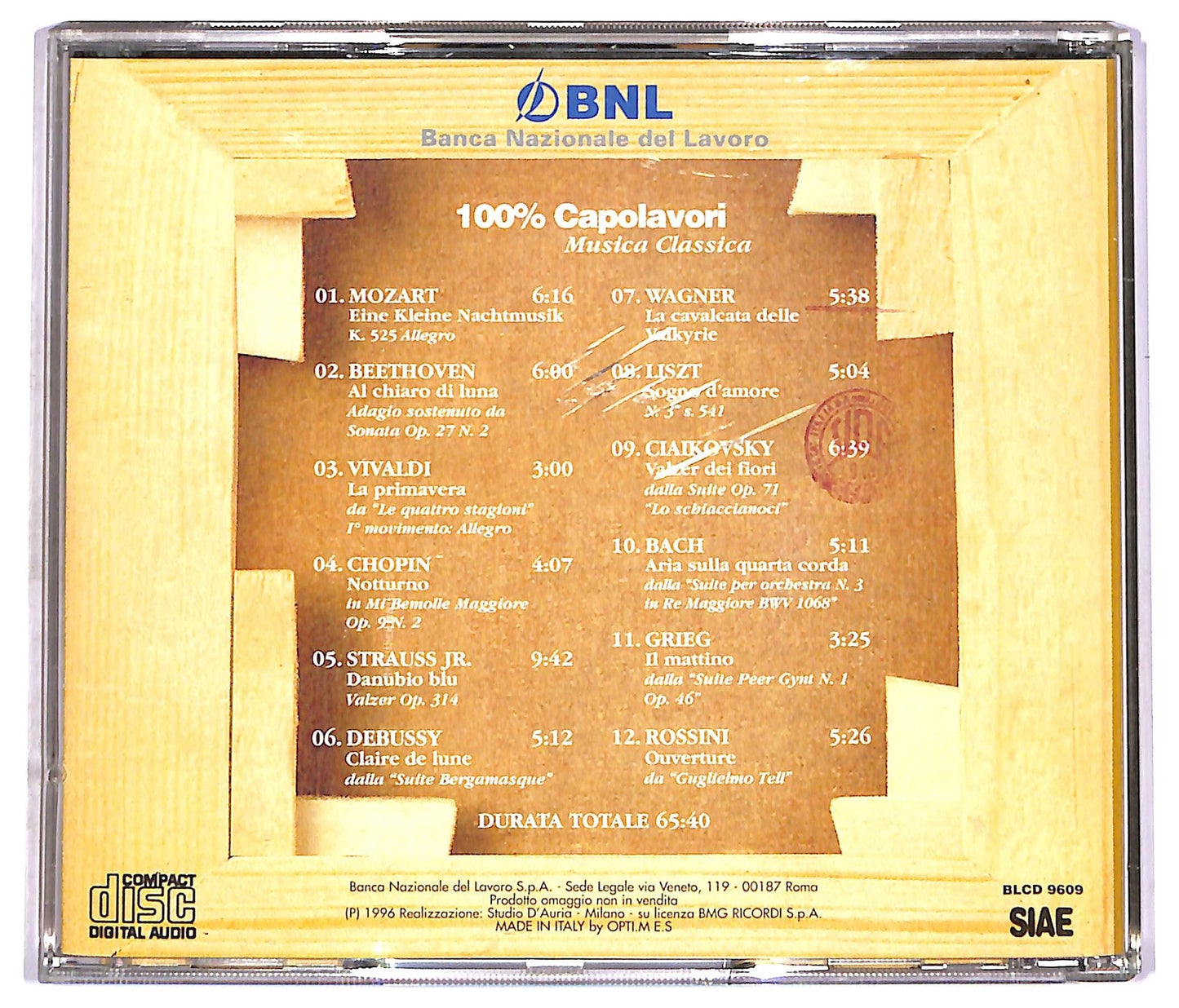 EBOND Various - 100% Capolavori Musica Classica CD CD081541