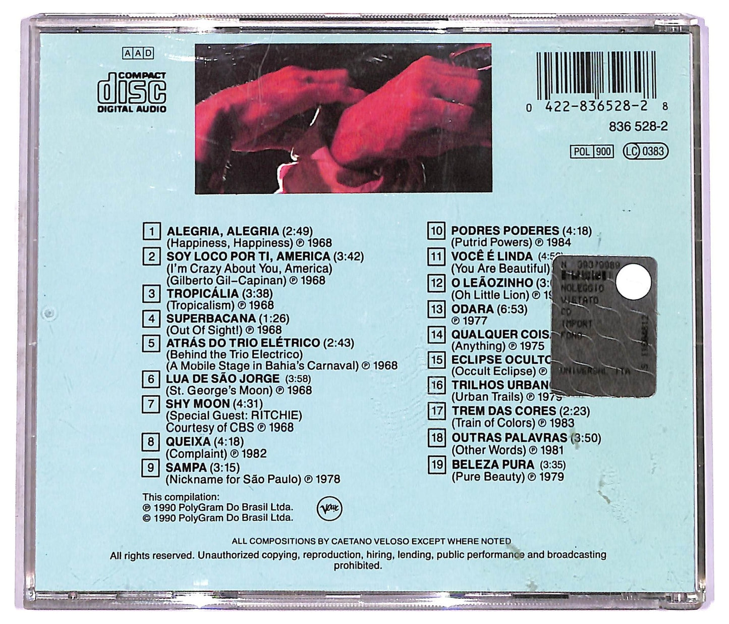 EBOND Caetano Veloso - Sem Lenco, Sem Documento CD CD081617