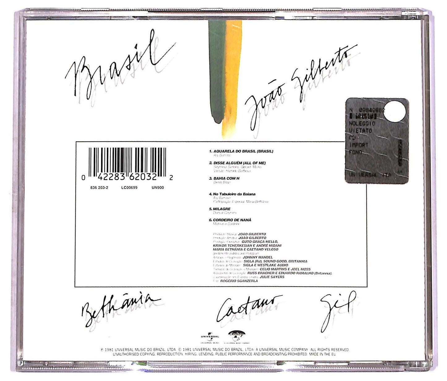 EBOND Joao Gilberto - Brasil CD CD081632