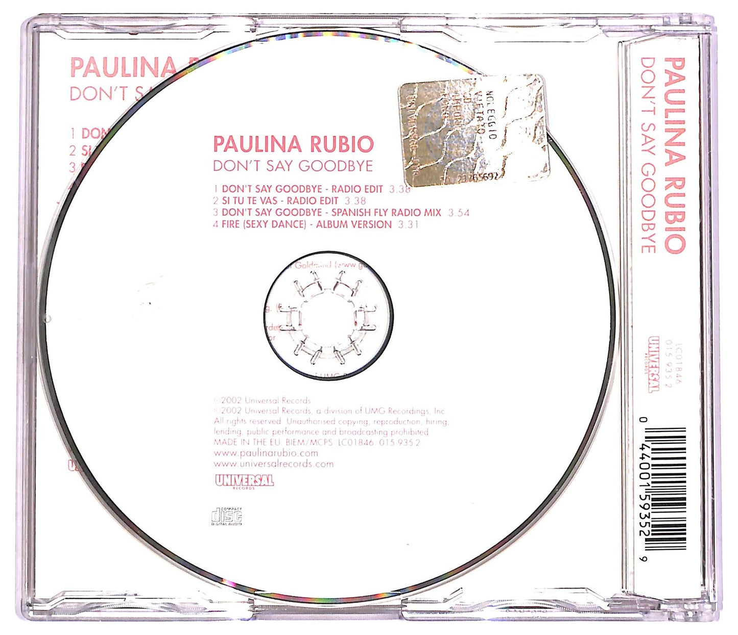 EBOND Paulina Rubio - Don't Say Goodbye CD CD081752