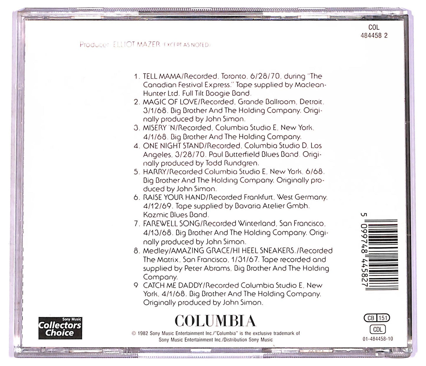 EBOND Janis Joplin - Farewell Song CD CD081838