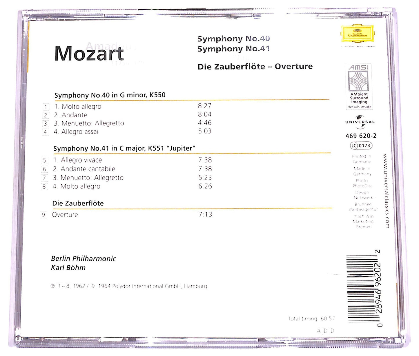 EBOND Mozart - Symphonies Nos. 40 & 41 Jupiter CD CD081848