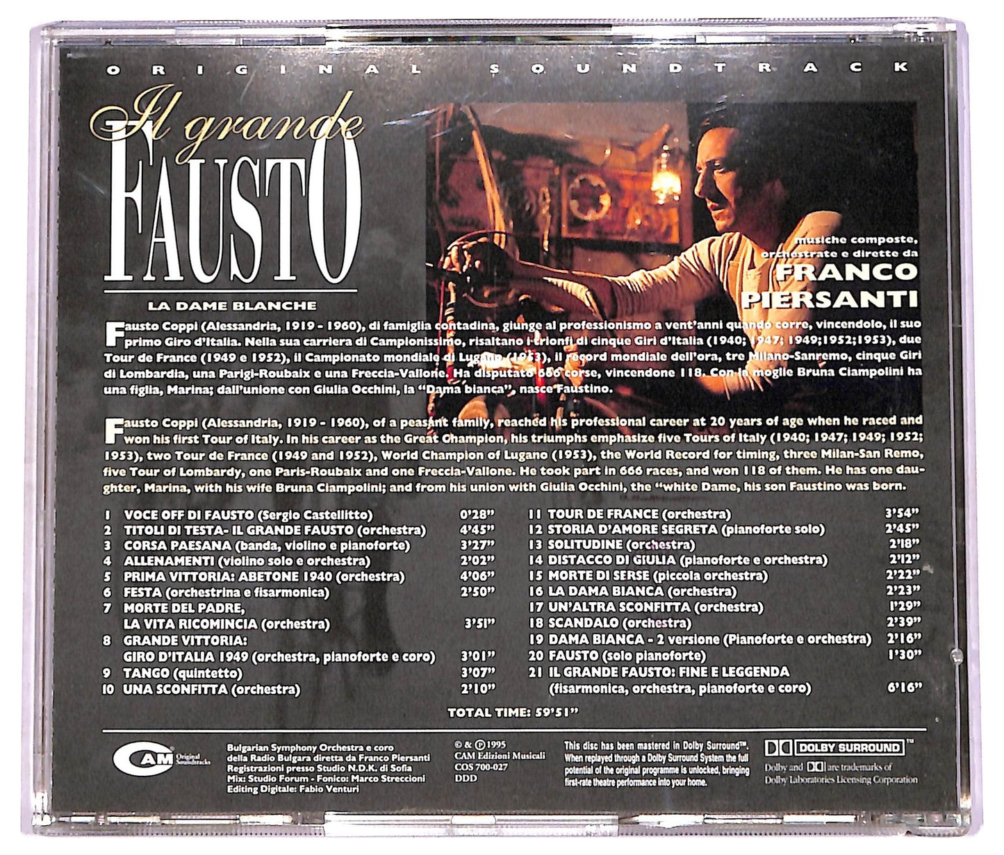 EBOND Franco Piersanti - Il Grande Fausto - La Dame Blanche CD CD081946