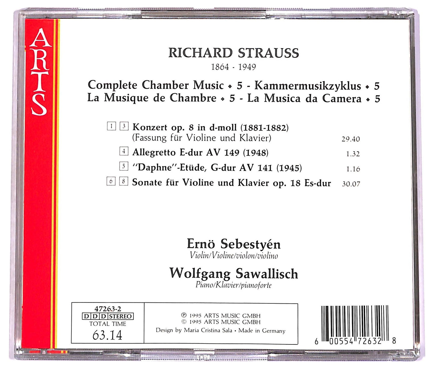 EBOND Richard Strauss - Complete Chamber Music 5 - Violin And Piano CD CD081947