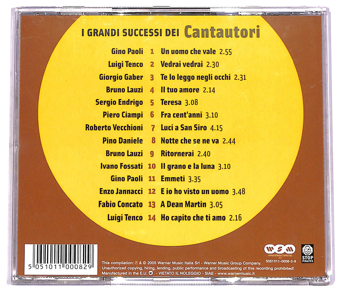 EBOND Various - I Grandi Successi dei Cantautori CD CD082002