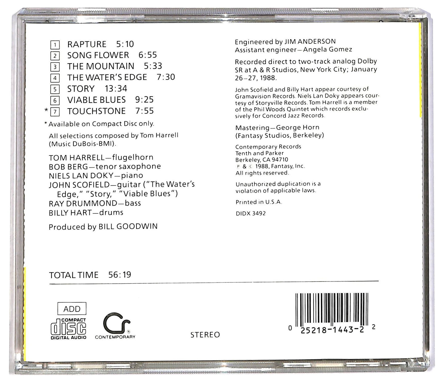 EBOND Tom Harrell - Stories CD CD082122