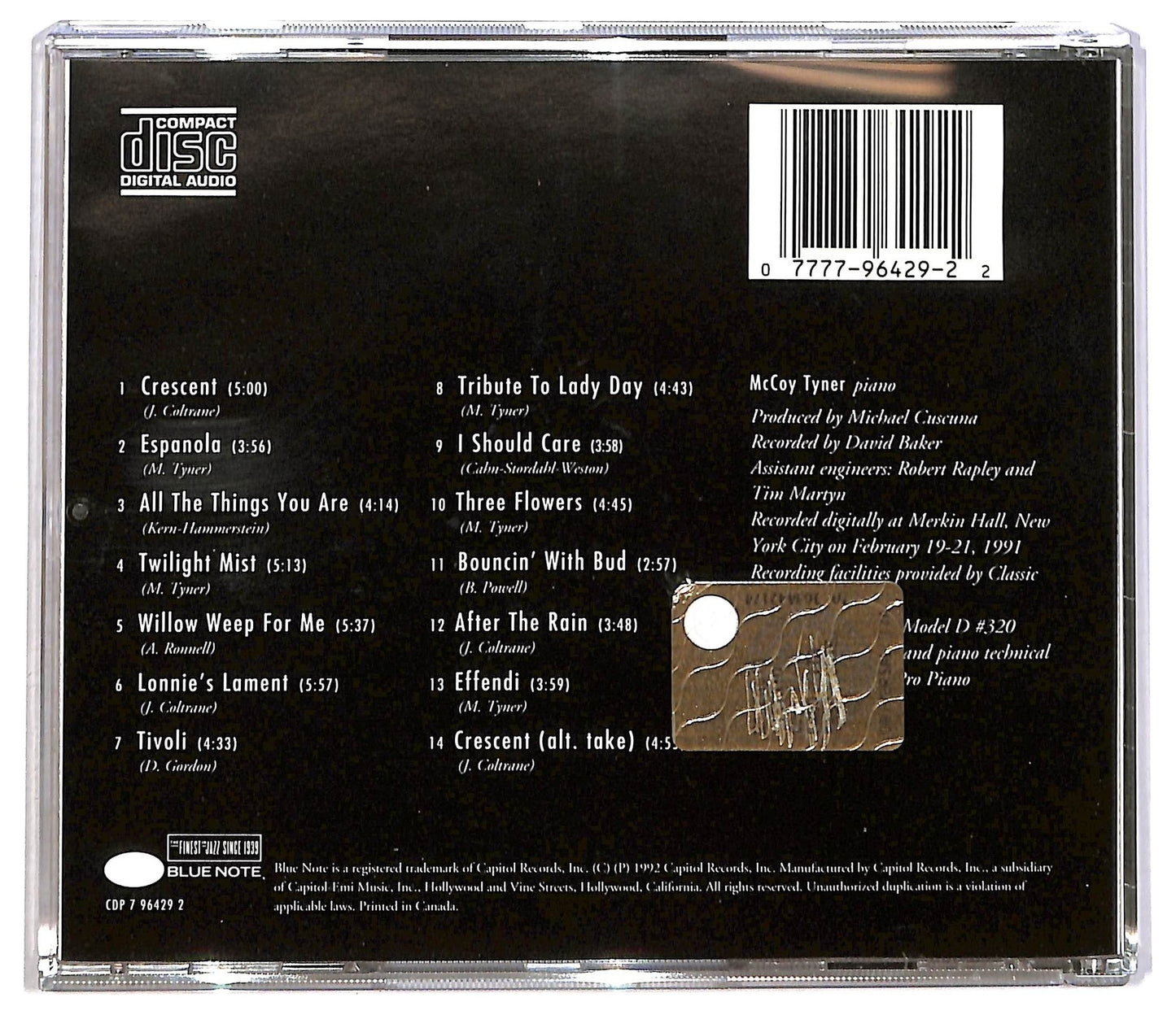 EBOND McCoy Tyner - Soliloquy CD CD082135