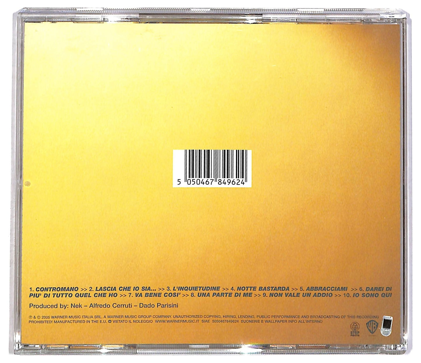 EBOND Nek - Una Parte Di Me CD CD082222