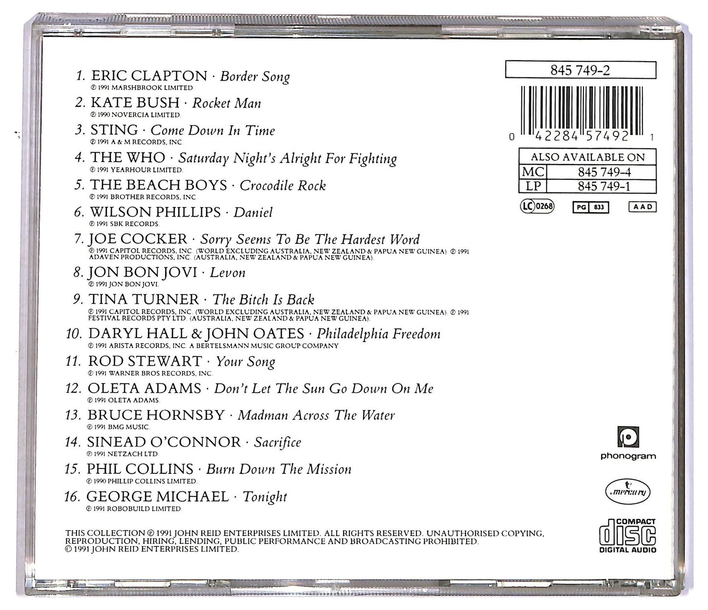 EBOND Various - Two Rooms - Celebrating The Songs CD CD082301