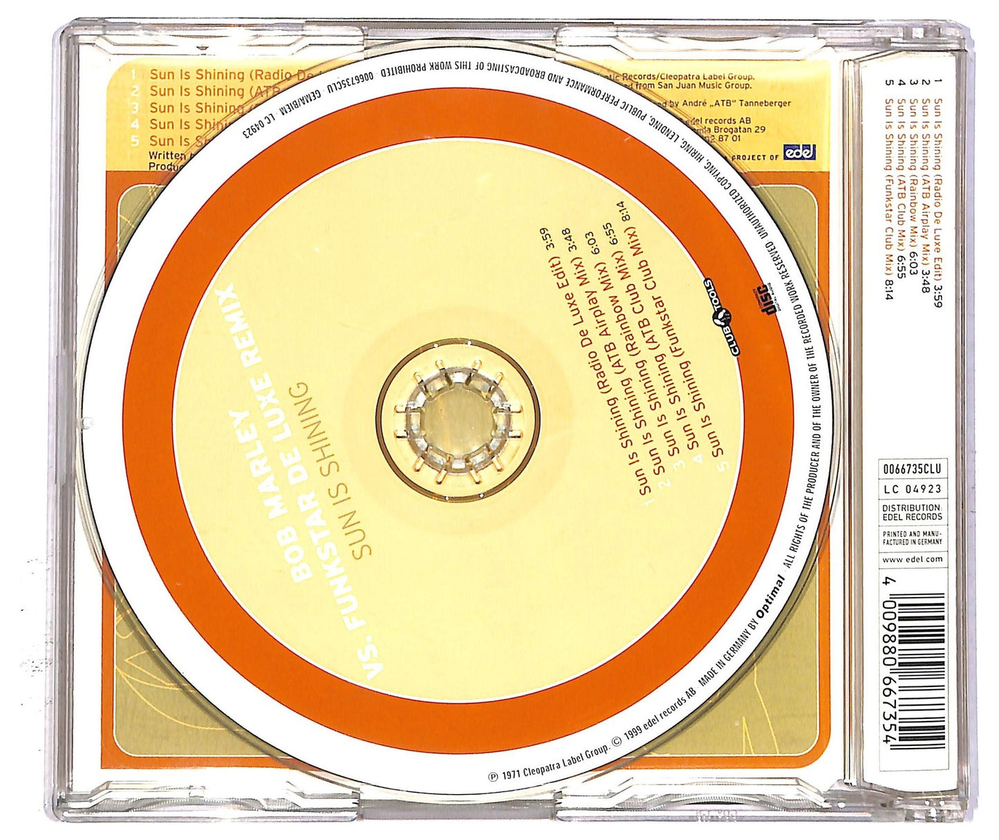 EBOND Bob Marley Vs. Funkstar De Luxe - Sun Is Shining CD CD082325