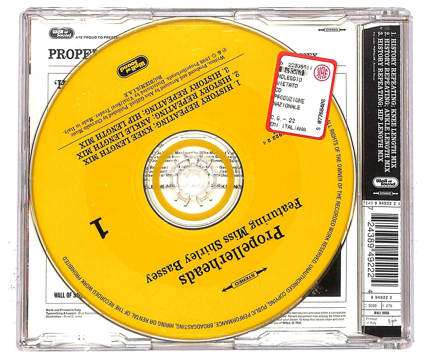 EBOND Propellerheads Ft Miss Shirley Bassey - History Repeat CD CD082344