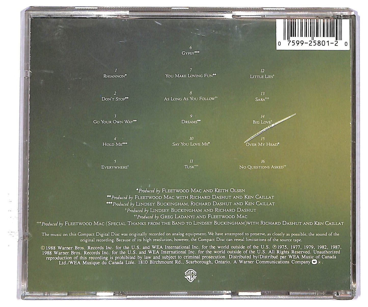 EBOND Fleetwood Mac - Greatest Hits CD CD082348