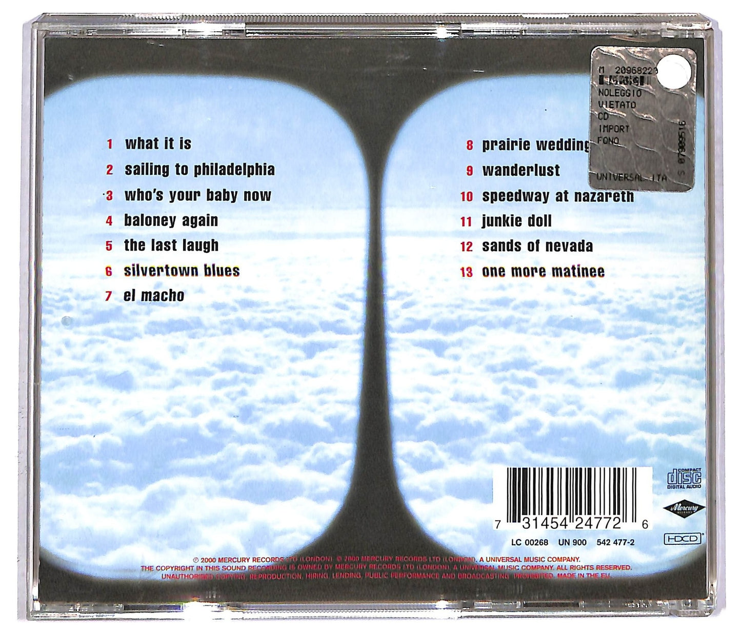 EBOND Mark Knopfler - Sailing To Philadelphia CD CD082355