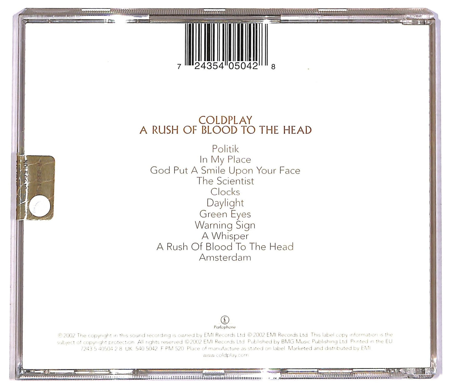 EBOND Coldplay - A Rush Of Blood To The Head CD CD082432