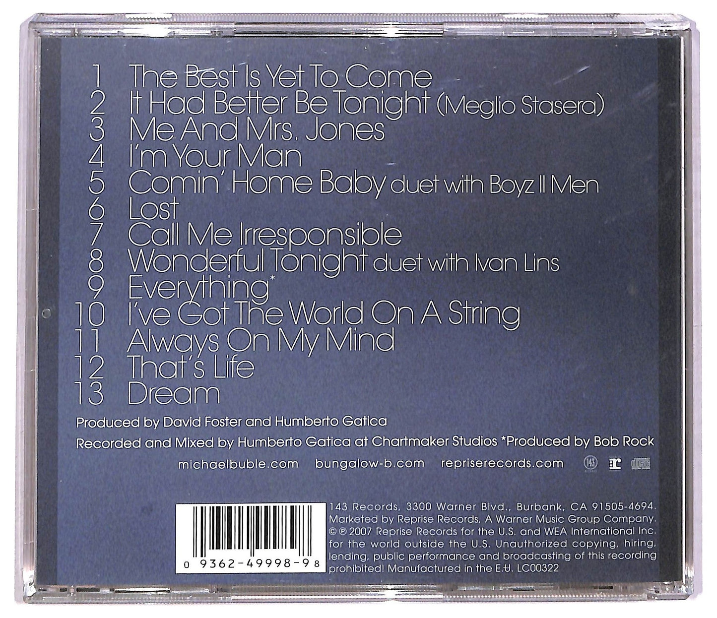 EBOND Michael Buble - Call Me Irresponsible CD CD082601