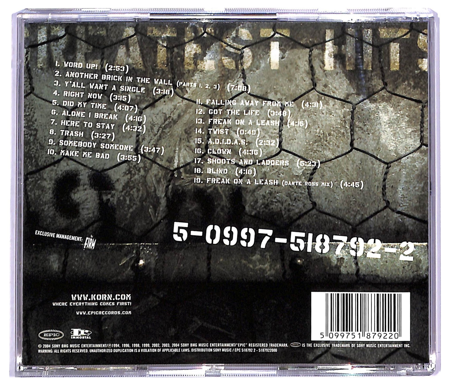 EBOND Korn - Greatest Hits Vol. 1 CD CD082840