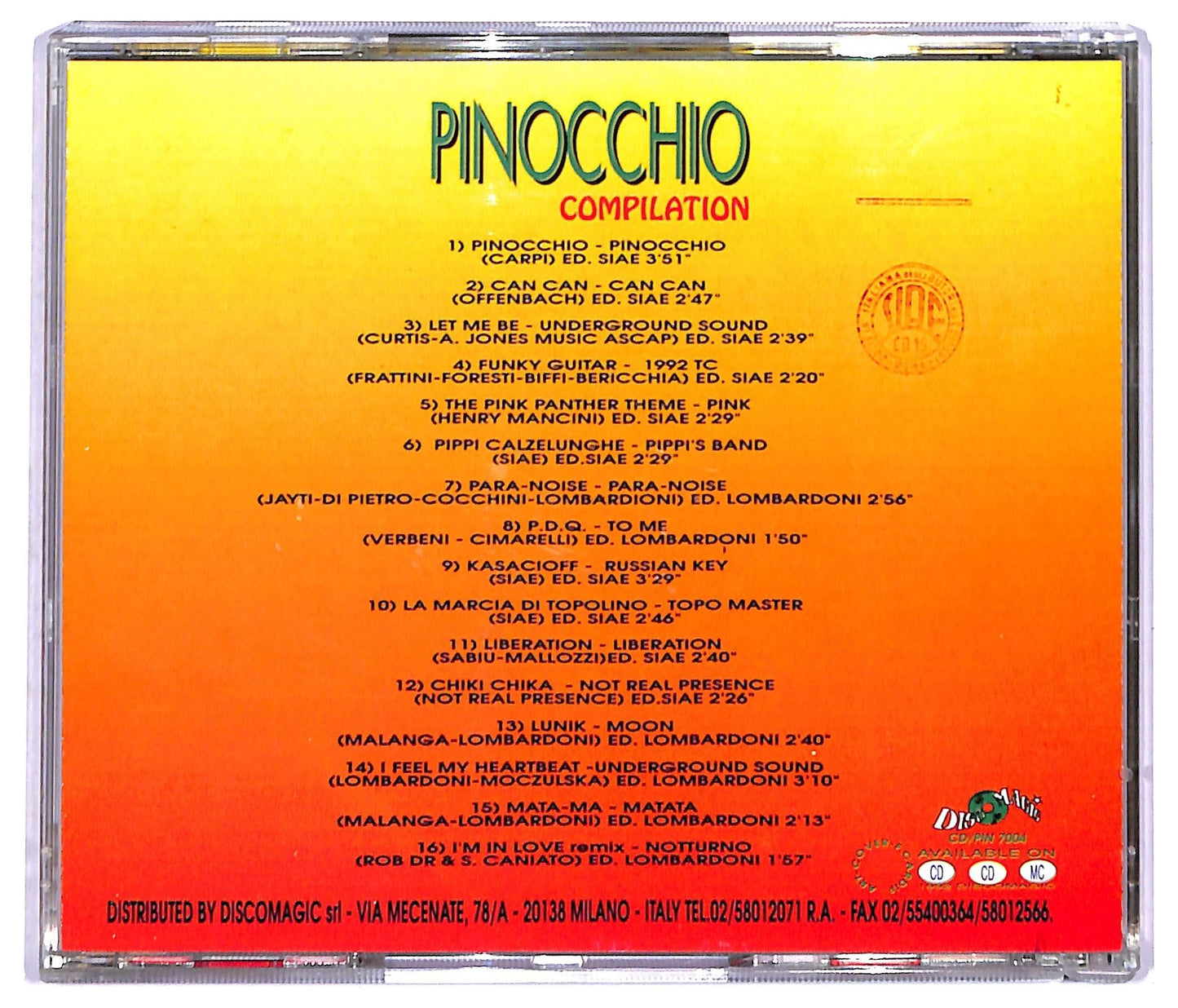 EBOND Various - Pinocchio Compilation CD CD082934