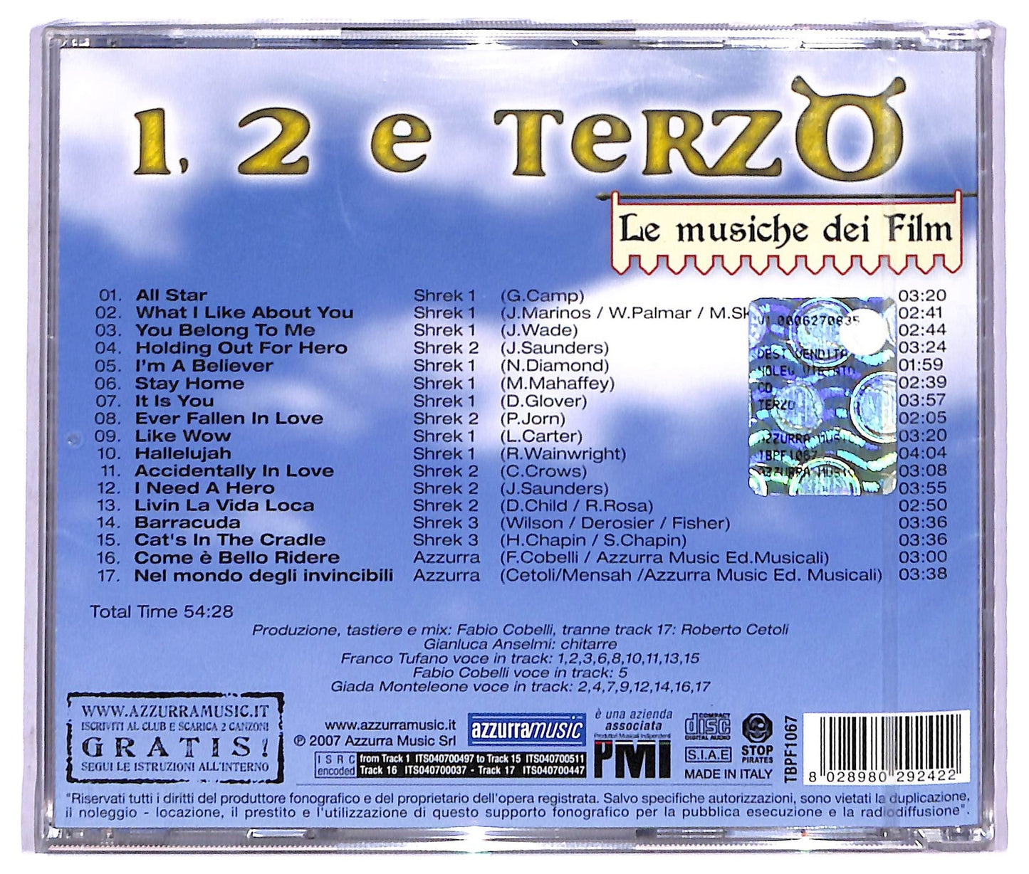 EBOND Various - 1 2 e Terzo le musiche dei film CD CD083021