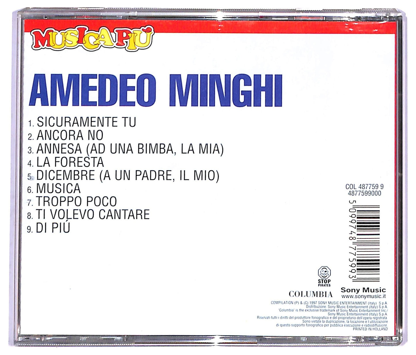 EBOND Amedeo Minghi - Amedeo Minghi CD CD083207