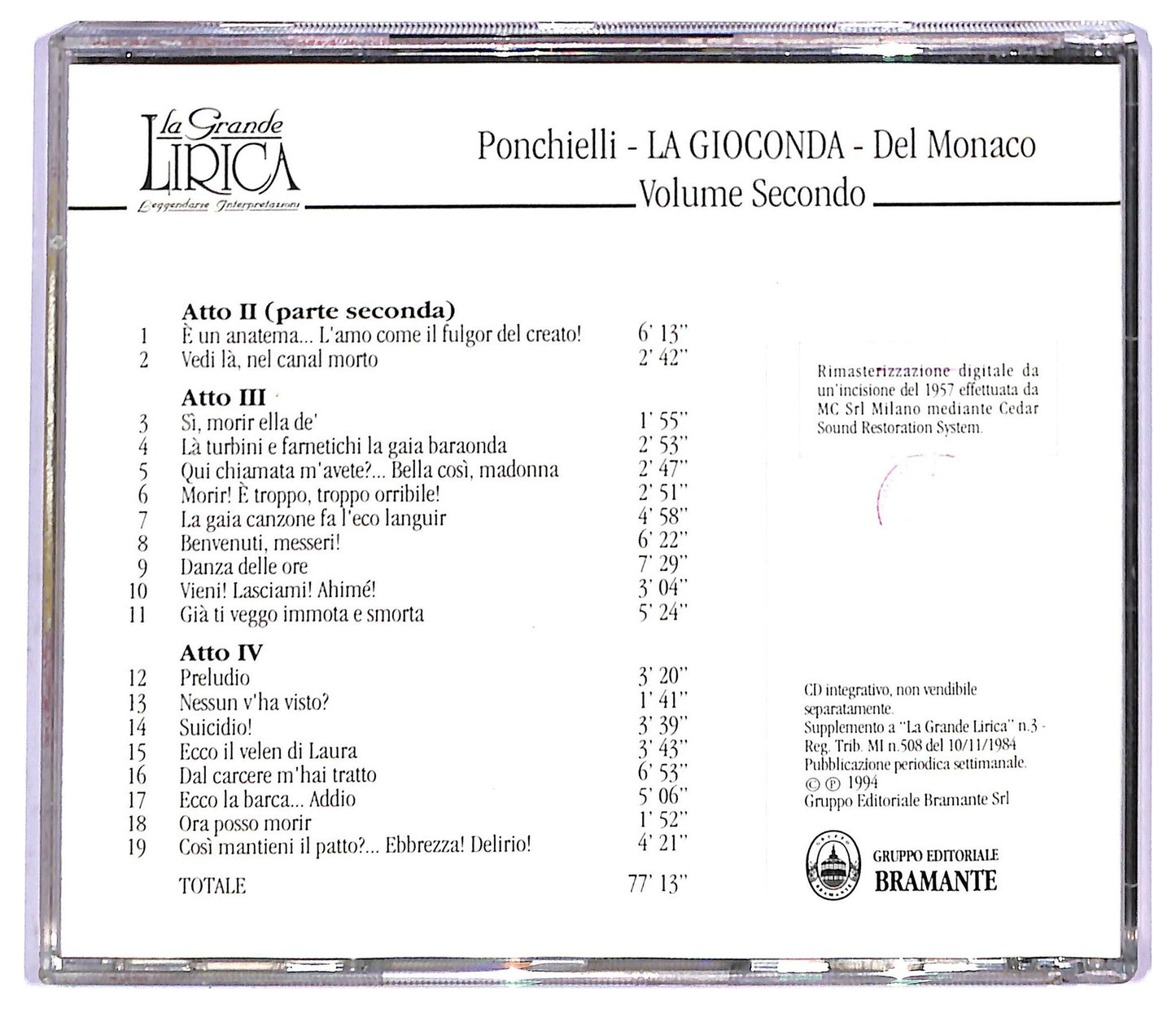 EBOND Various - La Gioconda volume secondo CD CD083215