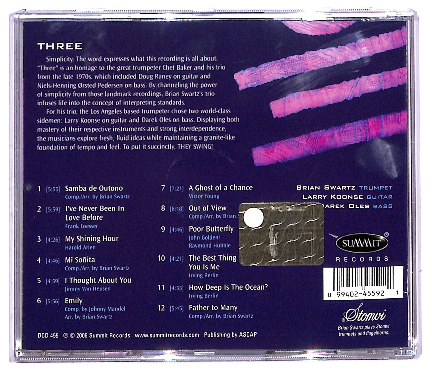 EBOND Brian Swartz Trio - Three CD CD083250