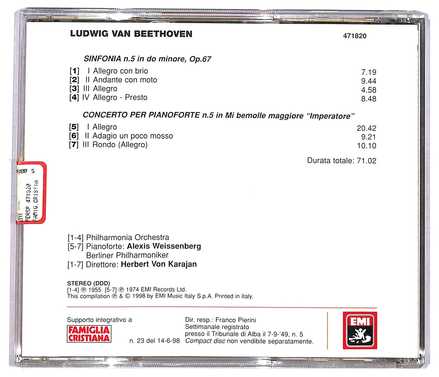 EBOND Ludwig van Beethoven - Sinfonia N. 5 In Do Minore Op. 67 CD CD083545