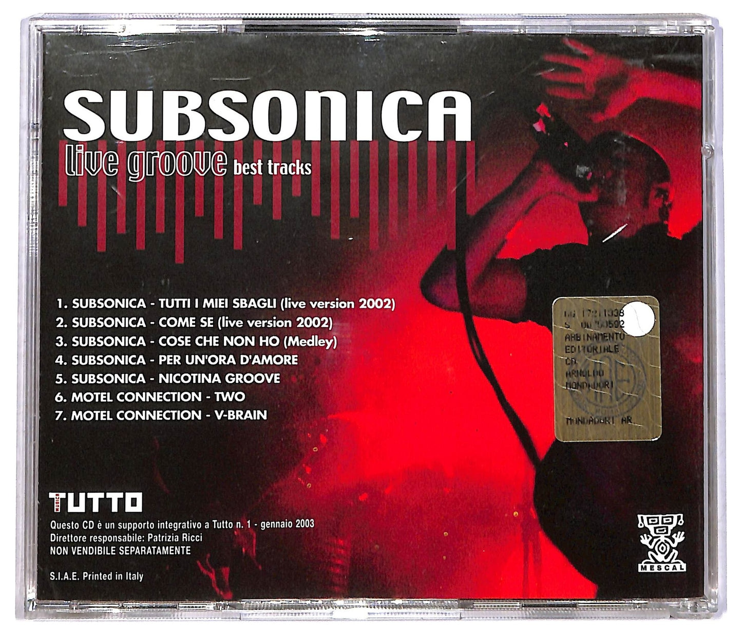 EBOND Subsonica Motel Connection - Live Groove Best Track CD CD083623