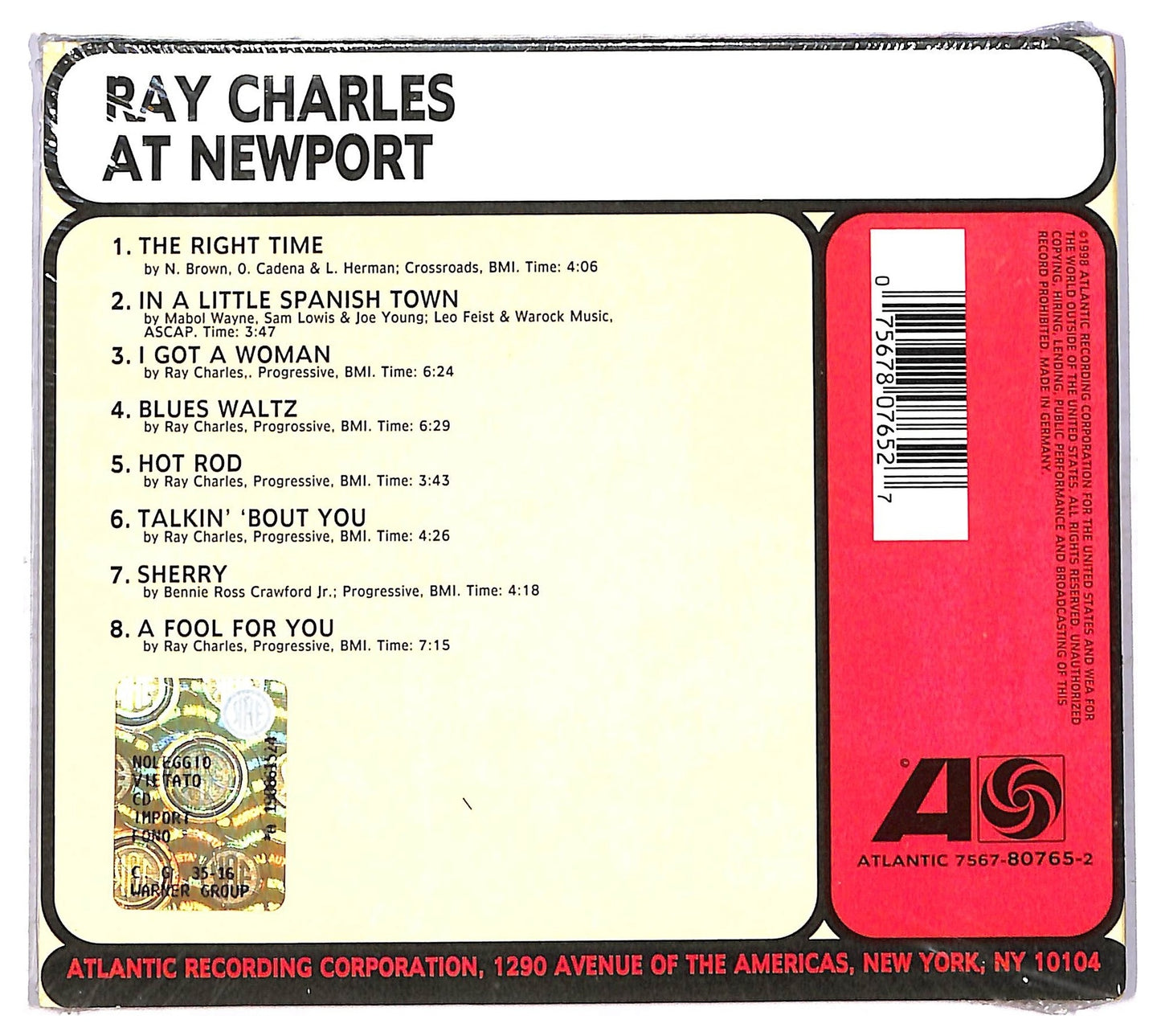 EBOND Ray Charles - Ray Charles At Newport CD CD083638
