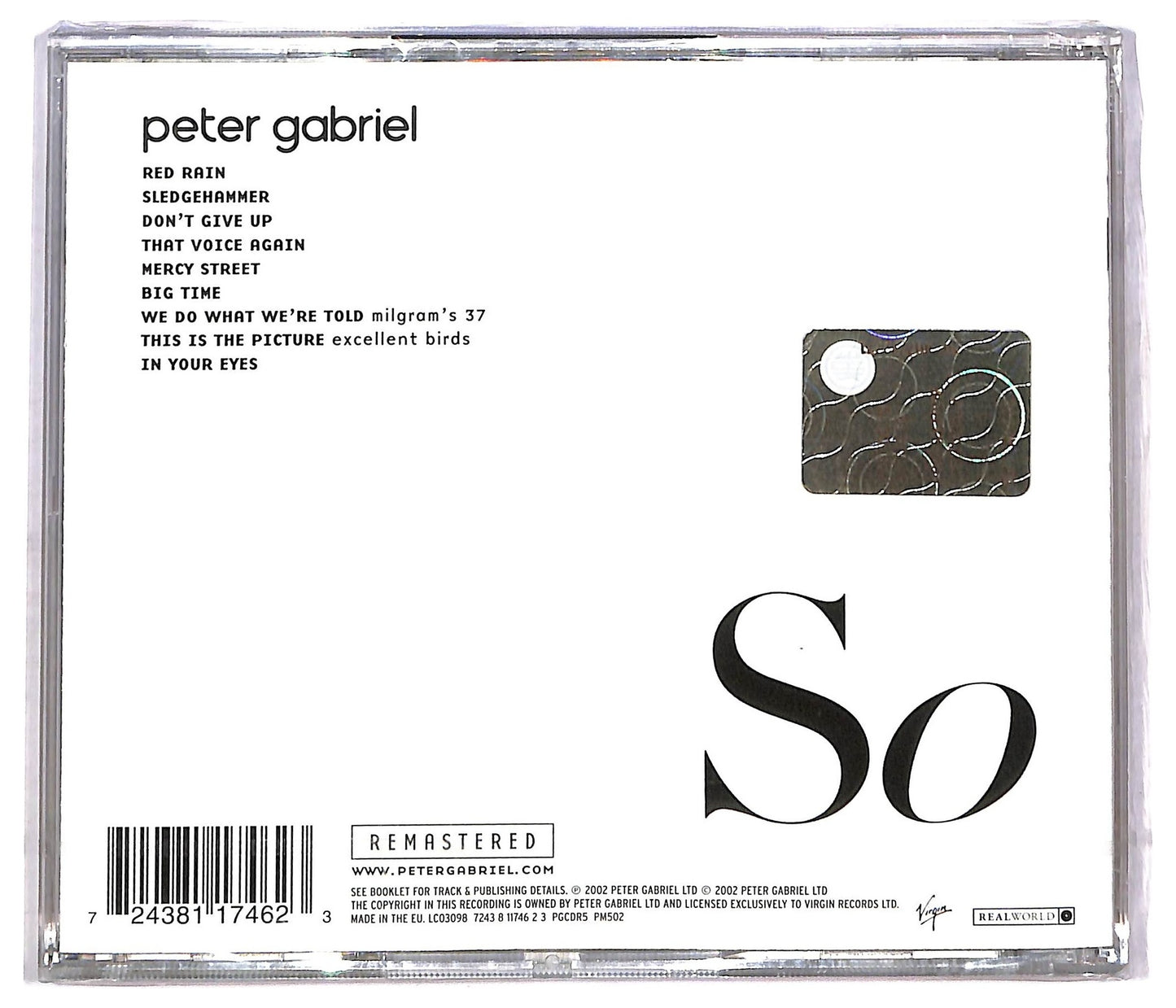 EBOND Peter Gabriel - So CD CD083731