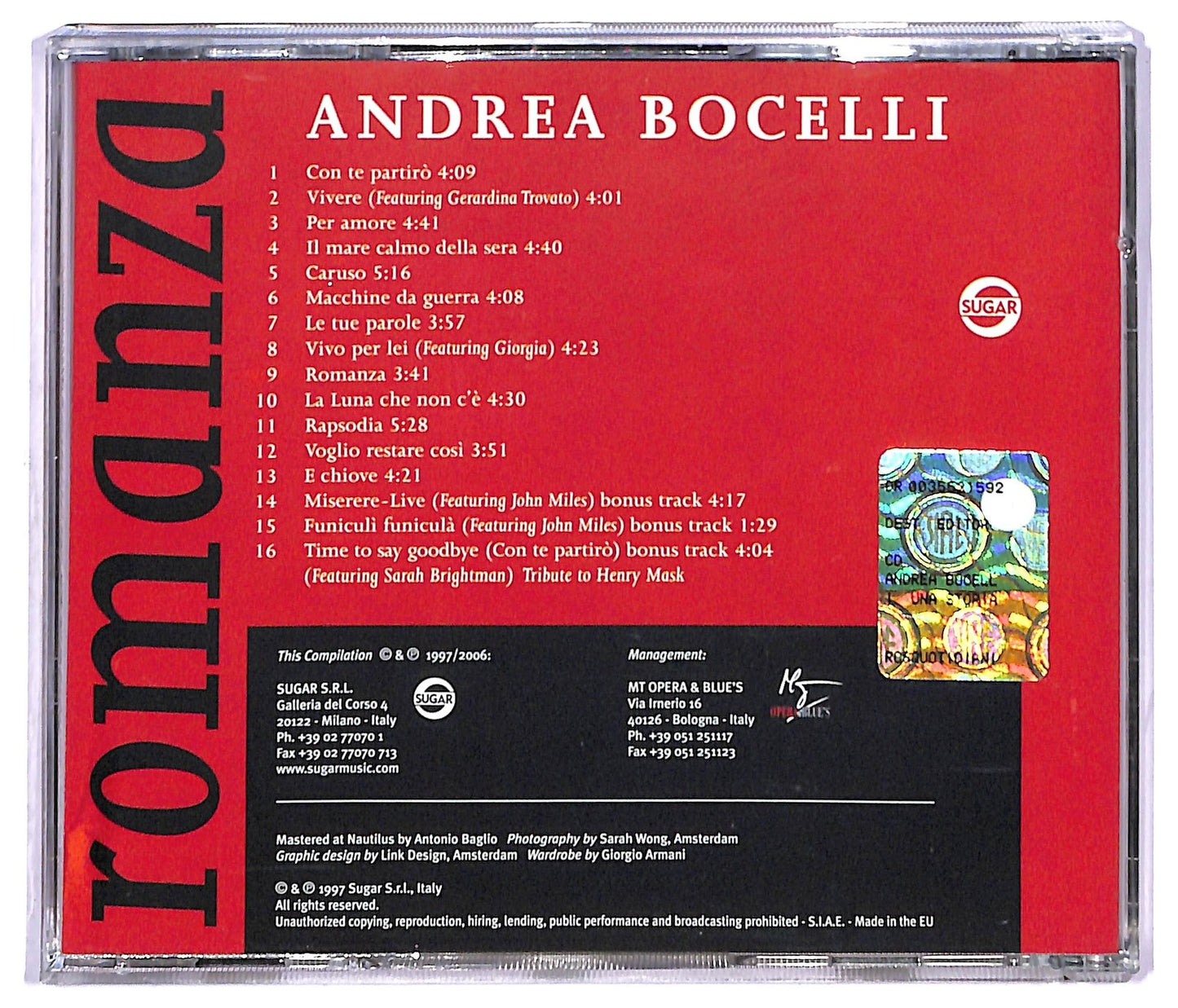 EBOND Andrea Bocelli - Romanza CD CD084044