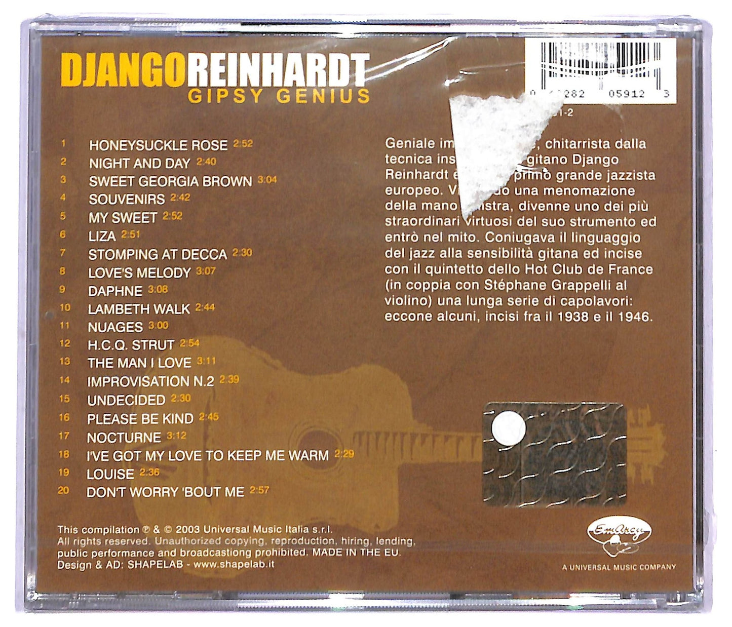 EBOND Django Reinhardt - Gipsy Genius CD CD084214
