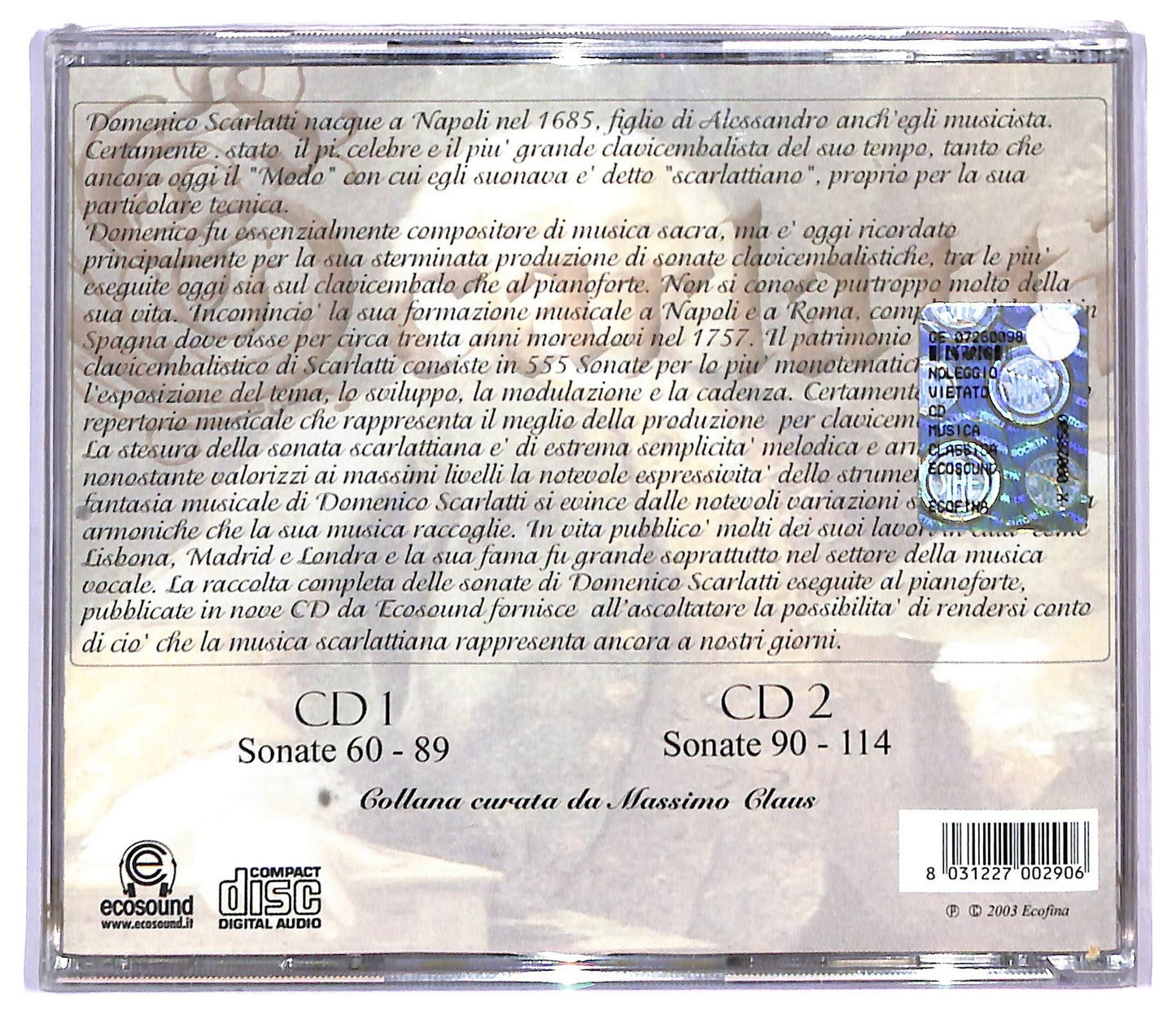 EBOND Scarlatti - le sonate per clavicembalo vol.2 CD CD084239