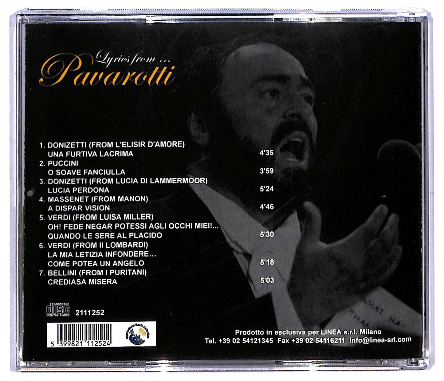 EBOND Pavarotti - Lyrics from Pavarotti CD CD084742