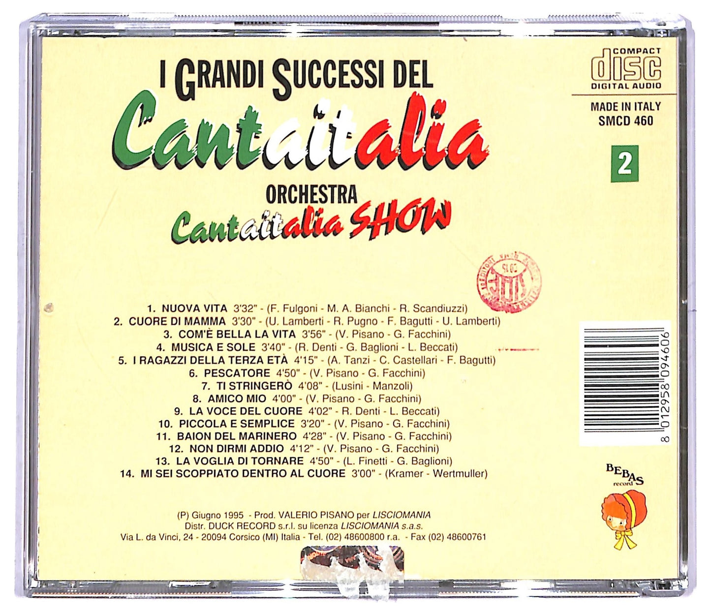 EBOND I Grandi Successi del Cantaitalia - Vol.2 CD CD084819