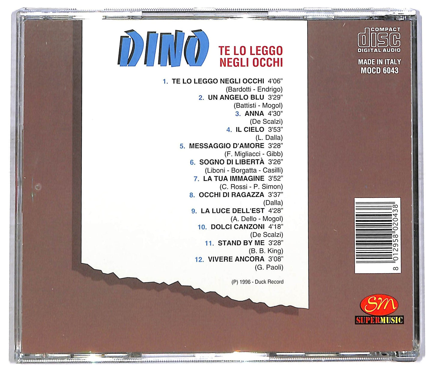 EBOND Dino - Te Lo Leggo Negli Occhi CD CD085049