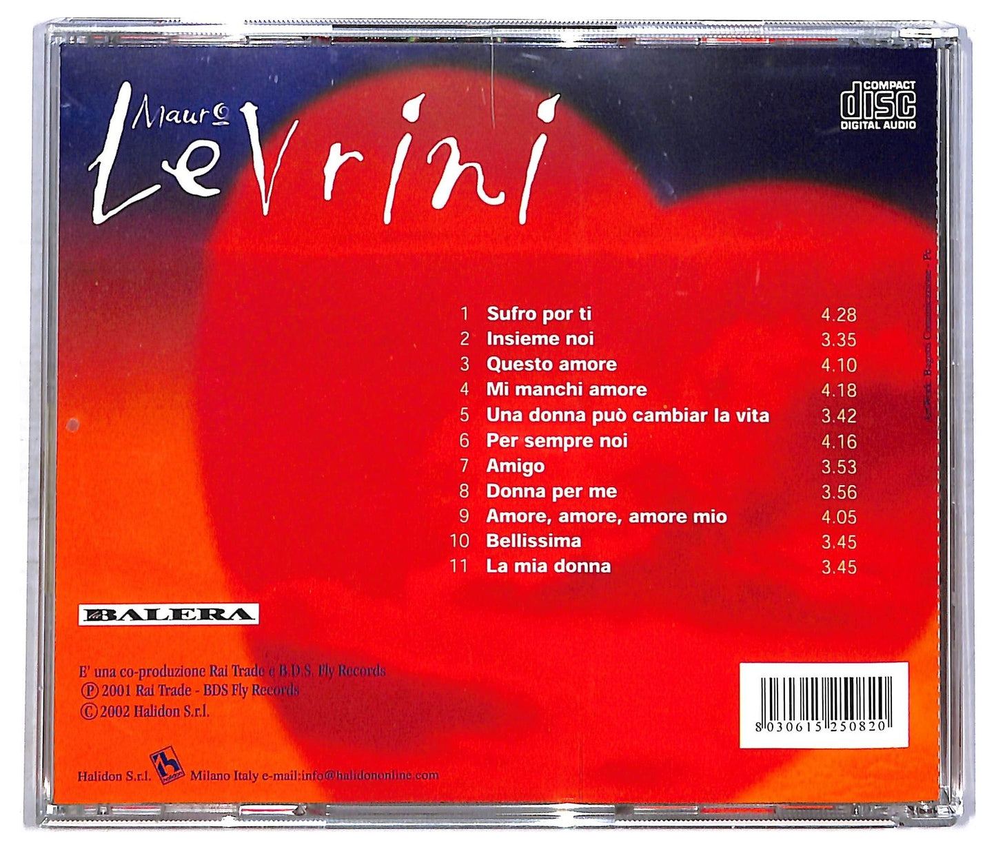 EBOND Mauro Levrini - Io E L'Amore CD CD085157
