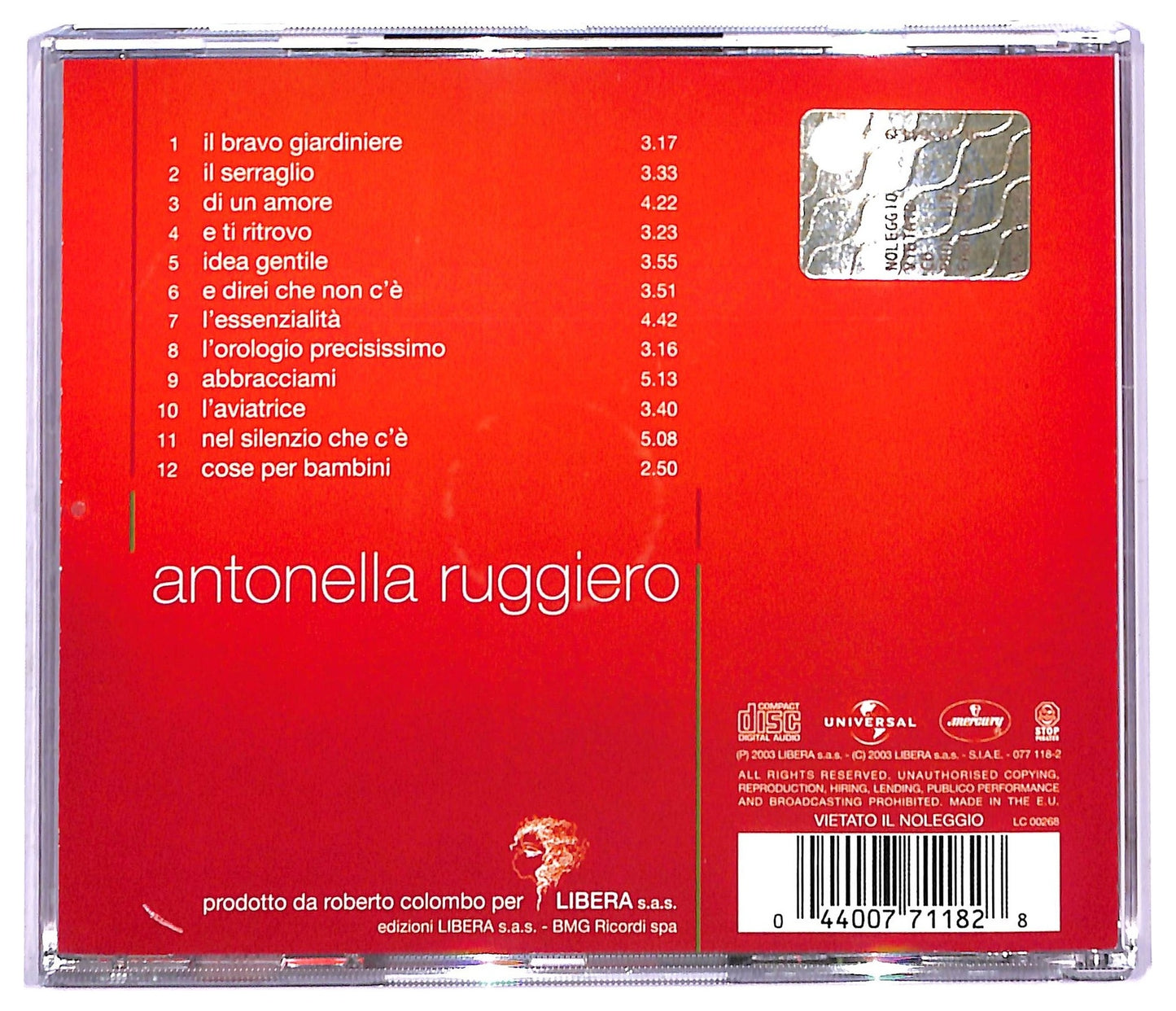 EBOND Antonella Ruggiero - Antonella Ruggiero CD CD085440