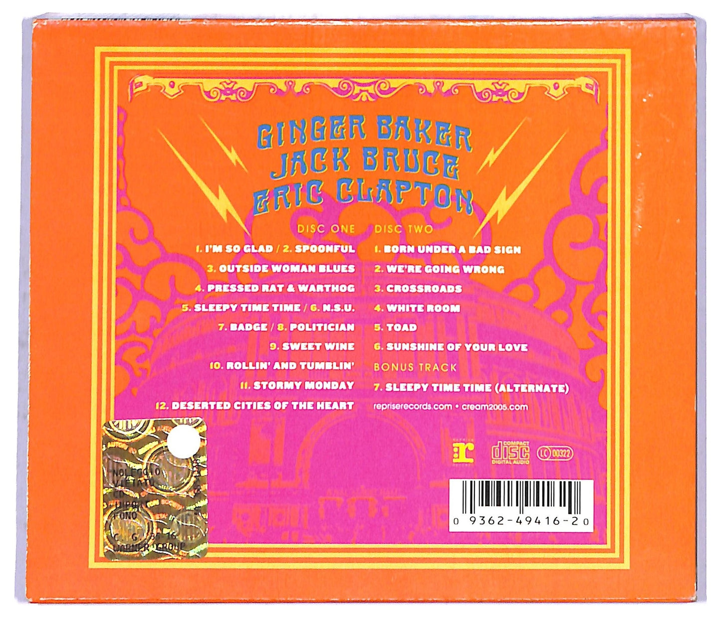 EBOND Cream - Royal Albert Hall - London CD CD085628
