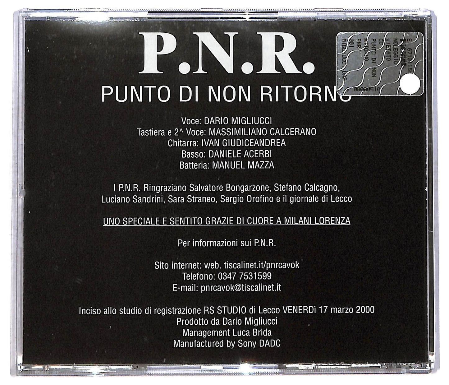 EBOND P.N.R. Punto Di Non Ritorno - Il Muro CD CD085832